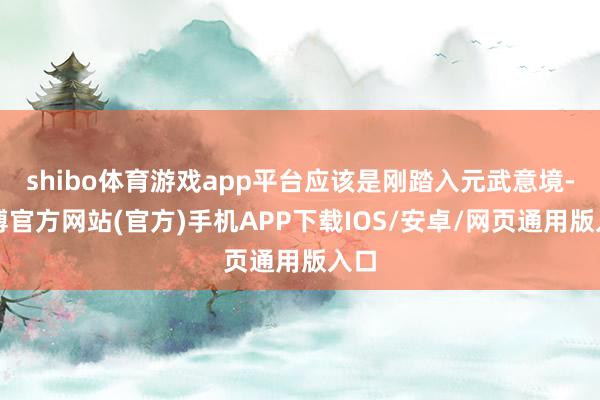 shibo体育游戏app平台应该是刚踏入元武意境-世博官方网站(官方)手机APP下载IOS/安卓/网页通用版入口