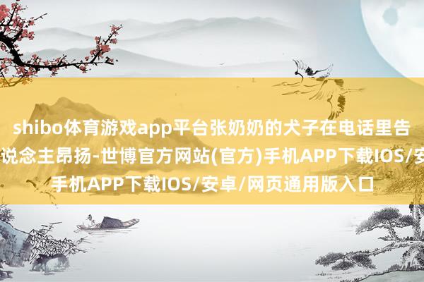 shibo体育游戏app平台张奶奶的犬子在电话里告诉记者：“惟有老东说念主昂扬-世博官方网站(官方)手机APP下载IOS/安卓/网页通用版入口
