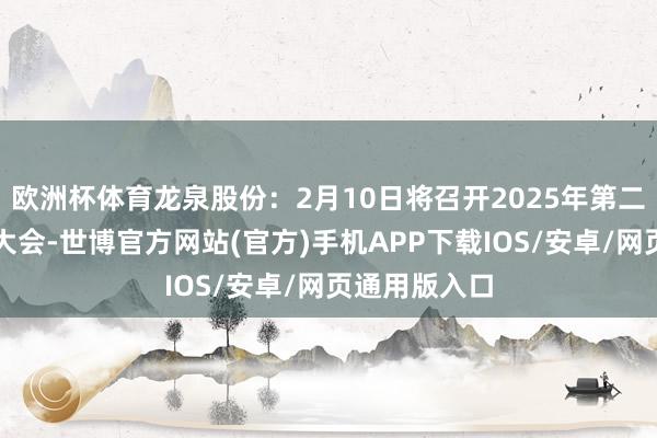 欧洲杯体育龙泉股份：2月10日将召开2025年第二次临时鼓舞大会-世博官方网站(官方)手机APP下载IOS/安卓/网页通用版入口