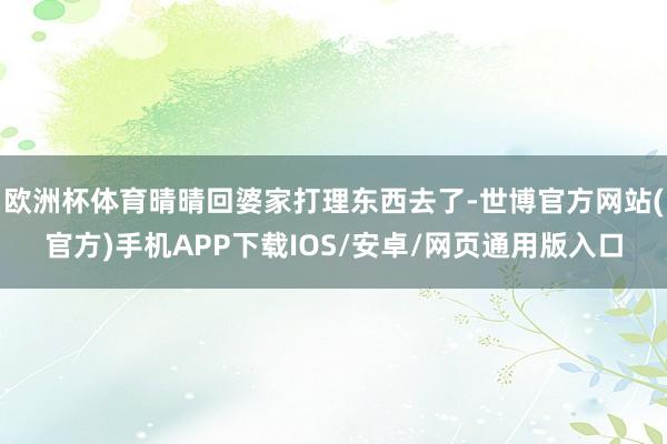 欧洲杯体育晴晴回婆家打理东西去了-世博官方网站(官方)手机APP下载IOS/安卓/网页通用版入口