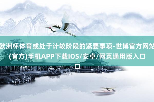 欧洲杯体育或处于计较阶段的紧要事项-世博官方网站(官方)手机APP下载IOS/安卓/网页通用版入口