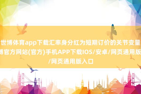 世博体育app下载汇率身分红为短期订价的关节变量-世博官方网站(官方)手机APP下载IOS/安卓/网页通用版入口
