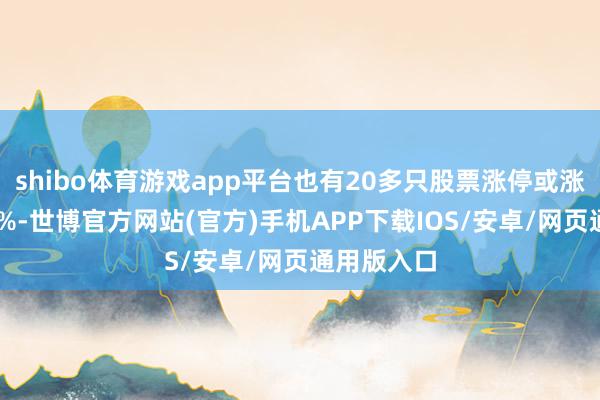 shibo体育游戏app平台也有20多只股票涨停或涨幅高出10%-世博官方网站(官方)手机APP下载IOS/安卓/网页通用版入口