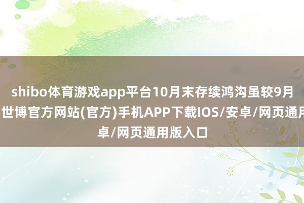 shibo体育游戏app平台10月末存续鸿沟虽较9月末回升-世博官方网站(官方)手机APP下载IOS/安卓/网页通用版入口