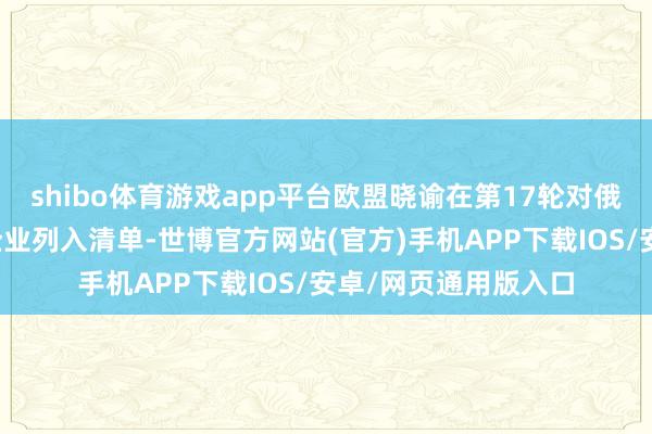 shibo体育游戏app平台欧盟晓谕在第17轮对俄罗斯制裁中将中国企业列入清单-世博官方网站(官方)手机APP下载IOS/安卓/网页通用版入口